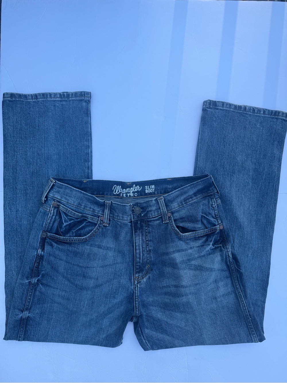 Wrangler Slim Boot Men’s Jeans - Denim Blue